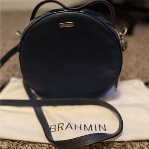 Brahmin Navy Round Crossbody Bag
